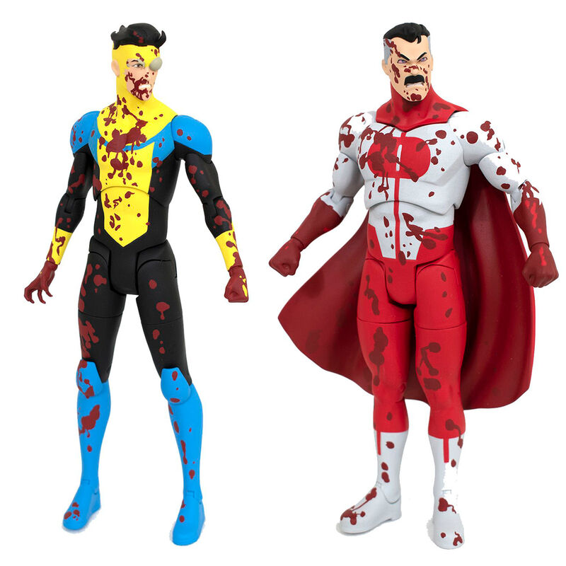 Imagen 1 - Set 2 Figuras Omni-man &#38; Invincible Deluxe Invincible 18Cm