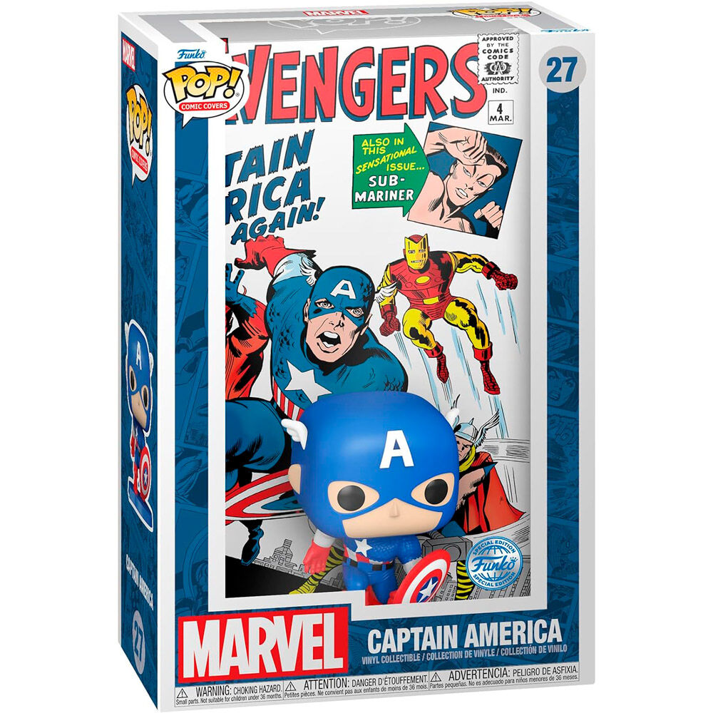 Imagen 2 de Figura Pop Comic Cover Marvel Avengers Capitan America