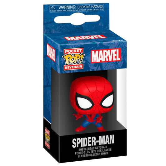 Imagen de Llavero Pocket Pop Marvel Spider-Man Classics parte de nuestra colección en Espadas y más, sitio oficial.