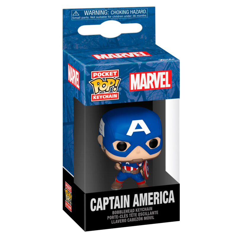 Imagen 1 de Llavero Pocket Pop Marvel Capitan America Classics