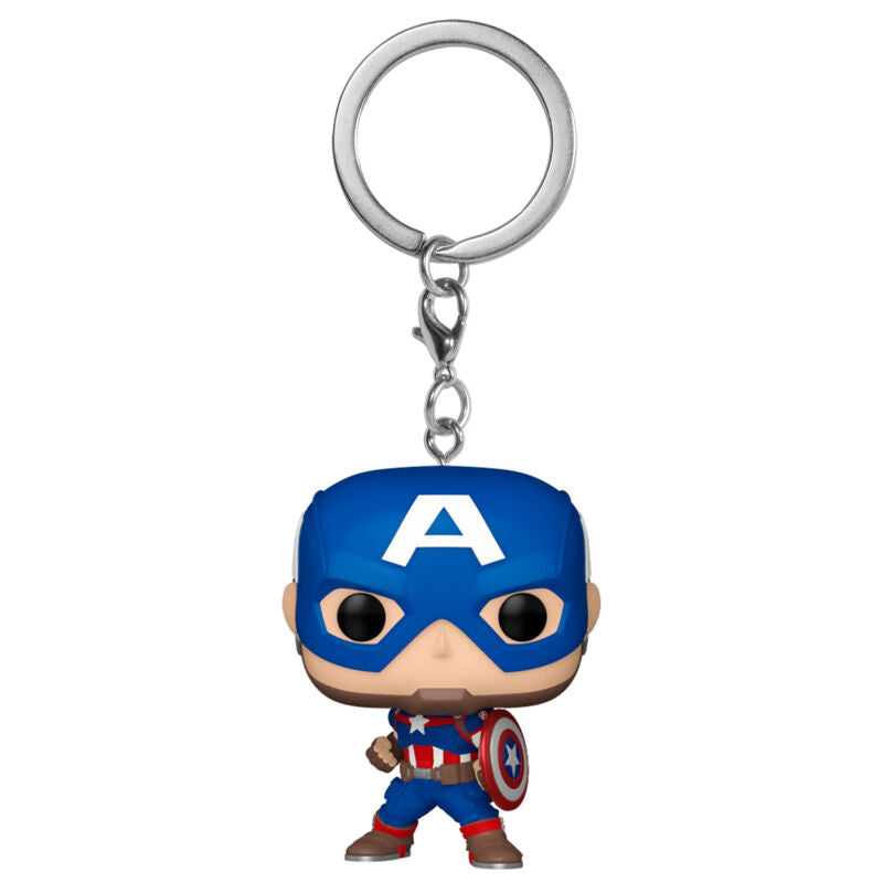 Imagen 2 de Llavero Pocket Pop Marvel Capitan America Classics