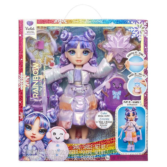 Imagen de Muñeca Violet Willow Invierno Morada Rainbow High parte de nuestra colección en Espadas y más, sitio oficial.