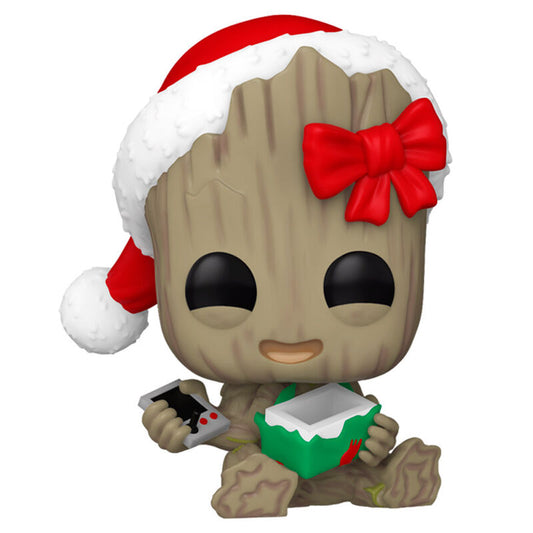 Imagen 2 de Figura Pop Marvel Groot With Present