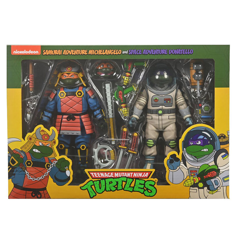Imagen de Set 2 Figuras Space Adventure Donatello &#38; Samurai Adventure Michelangelo Tortugas Ninja 18Cm parte de nuestra colección en Espadas y más, sitio oficial.