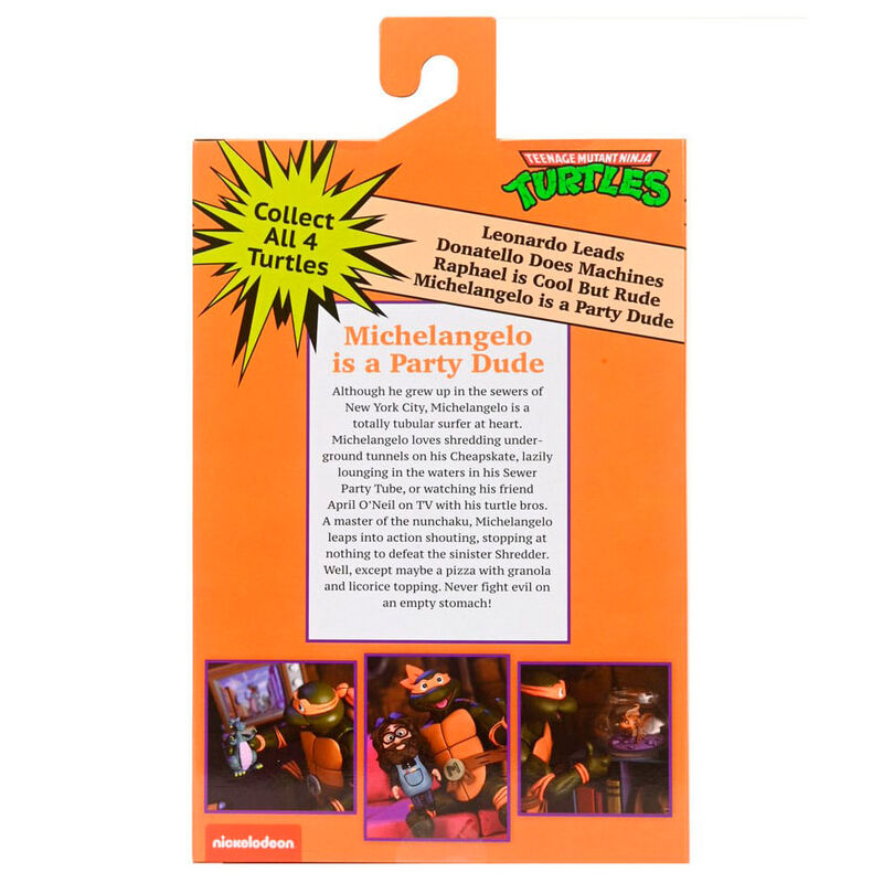 Imagen 4 - Figura Ultimate Michelangelo Vhs Cartoon Tortugas Ninja 18Cm