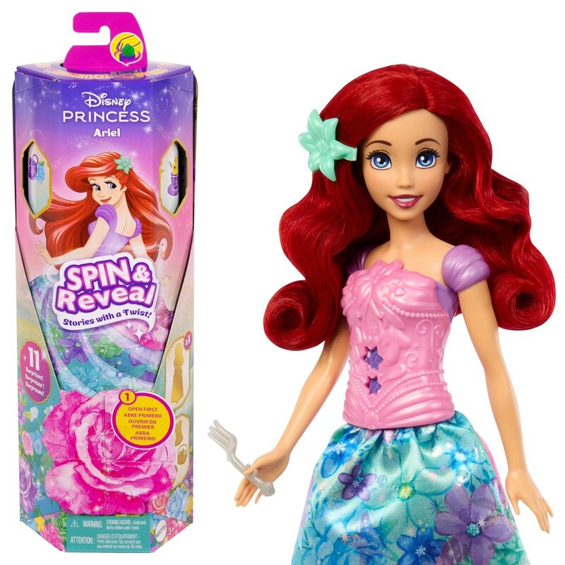 Imagen 1 - Muñeca Ariel Spin Reveal La Sirenita Disney