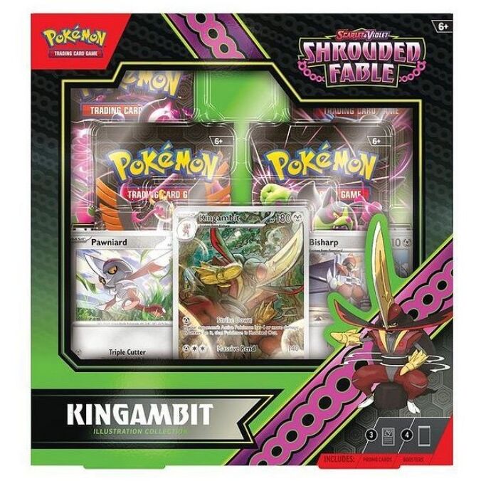 Imagen 1 - Blister Juego Cartas Coleccionables Kingambit Fabula Sombria Pokemon Español