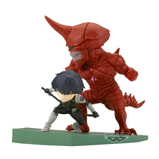 Imagen de Figura Soshiro Hoshina Vs. Kaiju No. 10 World Collectable Log Stories Kaiju No. 8 parte de nuestra colección en Espadas y más, sitio oficial.
