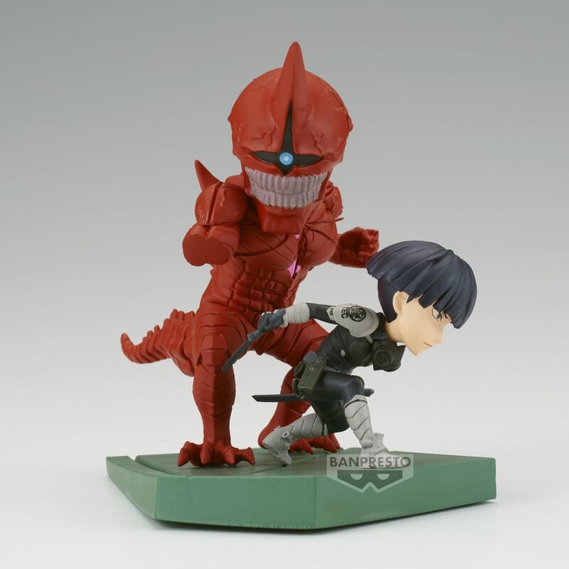 Imagen de Figura Soshiro Hoshina Vs. Kaiju No. 10 World Collectable Log Stories Kaiju No. 8 parte de nuestra colección en Espadas y más, sitio oficial.
