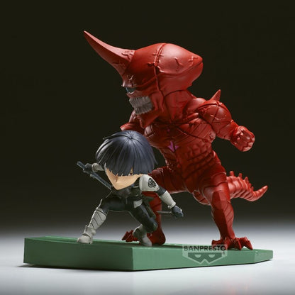 Imagen de Figura Soshiro Hoshina Vs. Kaiju No. 10 World Collectable Log Stories Kaiju No. 8 parte de nuestra colección en Espadas y más, sitio oficial.