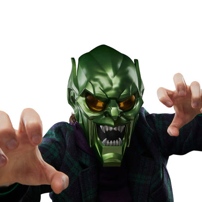 Imagen de Casco Premium Duende Verde Spiderman No Way Home Marvel parte de nuestra colección en Espadas y más, sitio oficial.