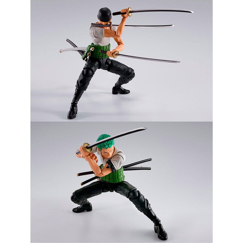 Imagen 3 - Figura S.h Figuarts Roronoa Zoro Romance Dawn One Piece 15Cm