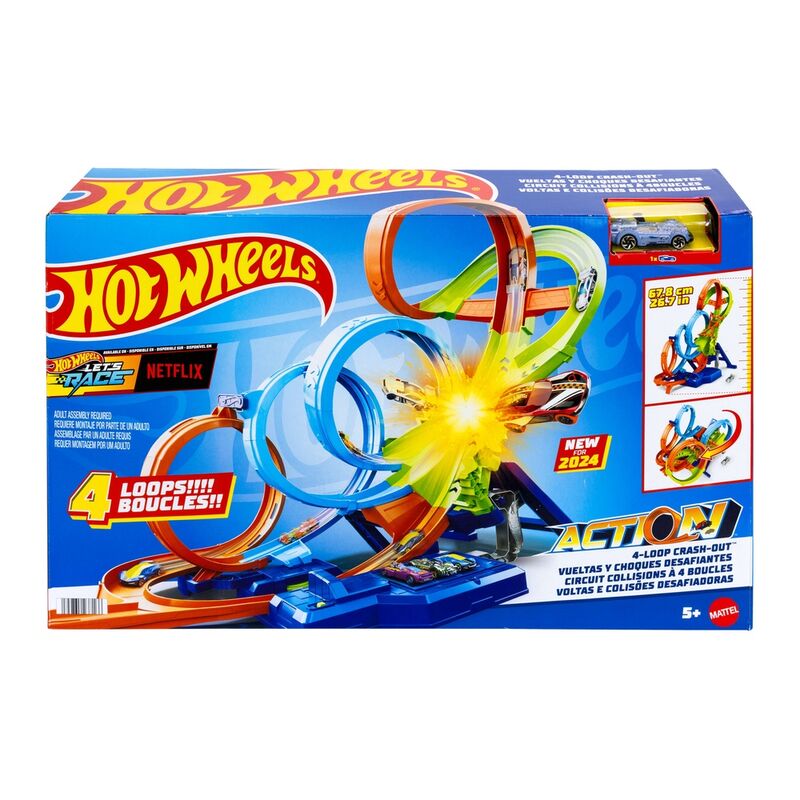Imagen 1 - Pista Colision 4 Loopings Hot Wheels Action