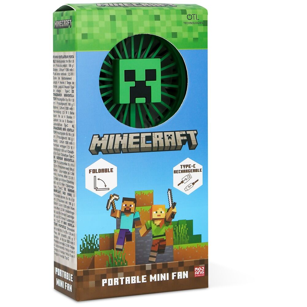 Imagen 5 - Mini Ventilador Plegable Portatil 3D Minecraft