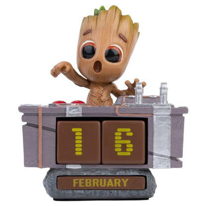 Imagen 1 de Calendario Perpetuo 3D Groot Death Button Guardianes De La Galaxia Marvel