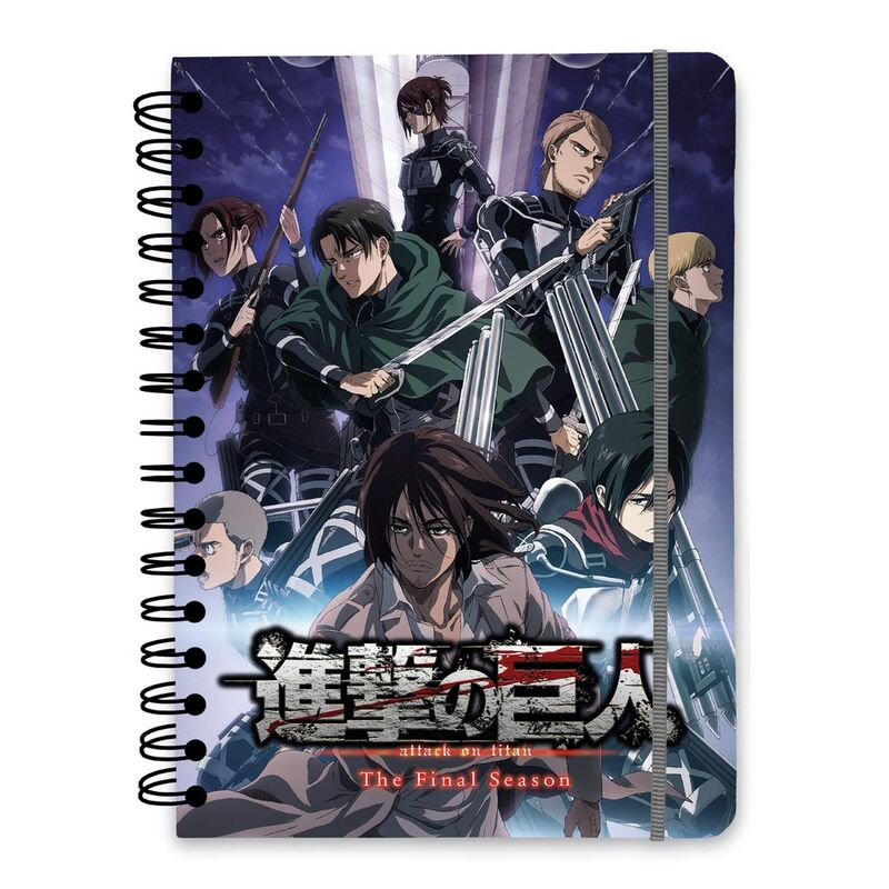 Imagen de Cuaderno A5 Attack On Titan parte de nuestra colección en Espadas y más, sitio oficial.