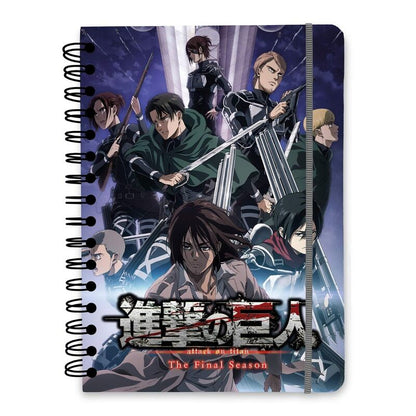 Imagen de Cuaderno A5 Attack On Titan parte de nuestra colección en Espadas y más, sitio oficial.
