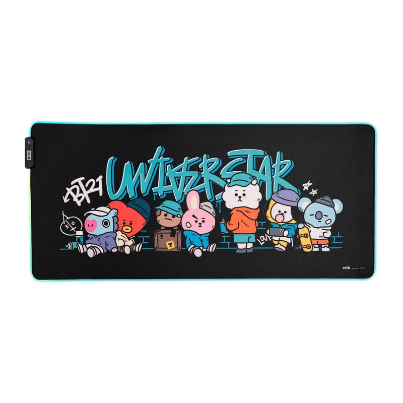 Imagen de Alfombrilla Gaming Led Bt21 parte de nuestra colección en Espadas y más, sitio oficial.