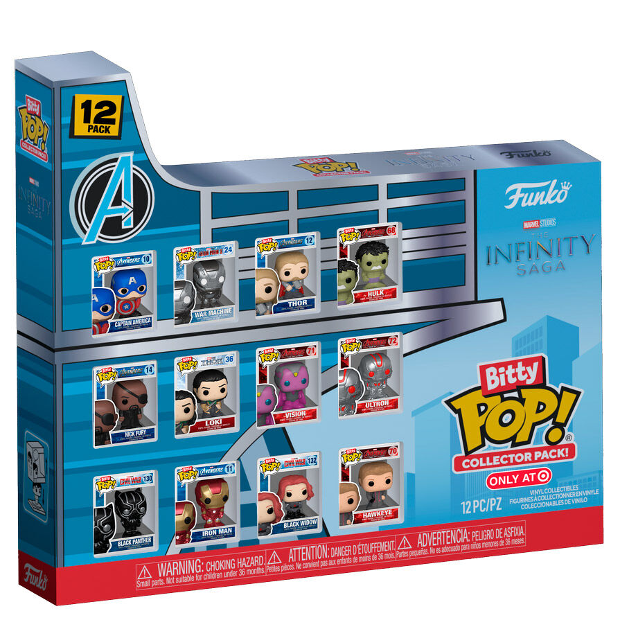 Imagen de Multipack Bitty Pop Marvel Infinity Saga 12Pzs parte de nuestra colección en Espadas y más, sitio oficial.
