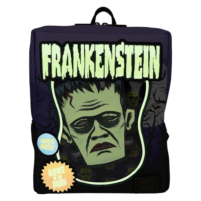 Imagen 2 de Mochila Frankenstein Neon Mask Universal Monster Loungefly 28Cm