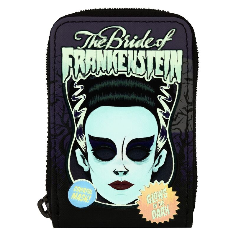 Imagen 2 de Tarjetero Bride Of Frankenstein Neon Mask Universal Monster Loungefly