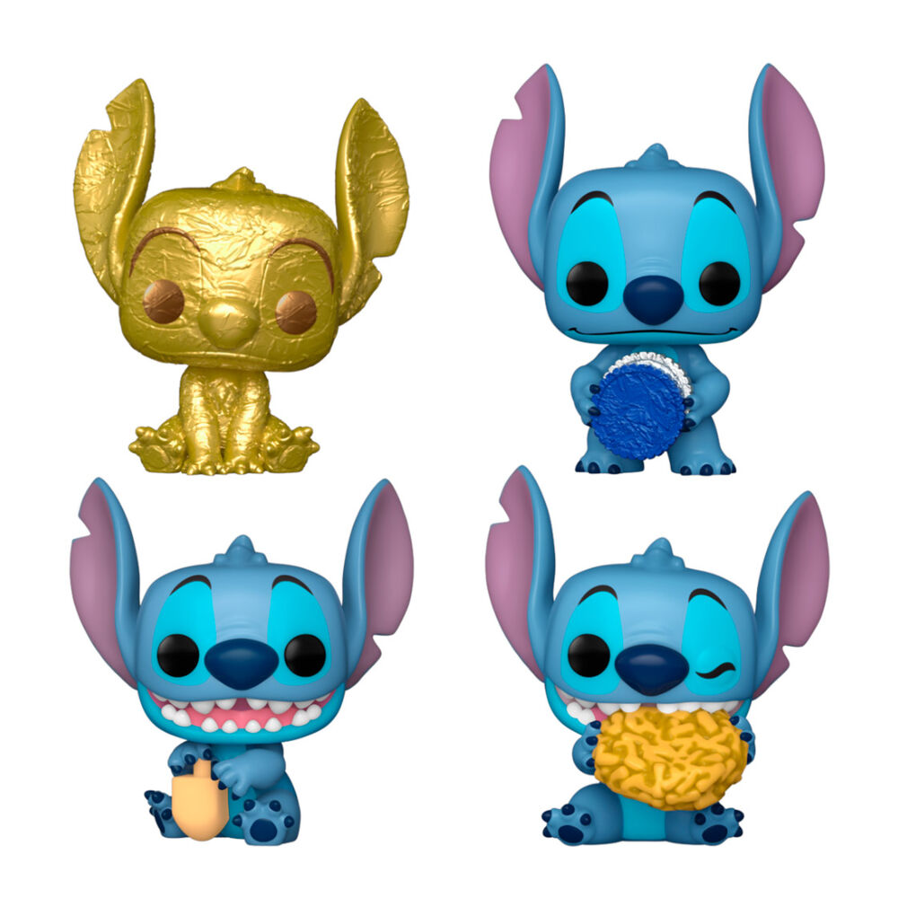 Imagen 1 - Set 4 Figuras Pocket Pop Disney Stitch Happy Hanukkah