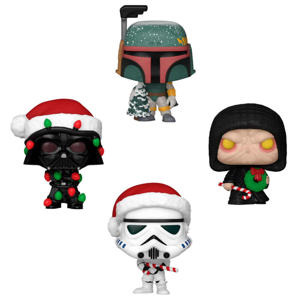 Imagen 1 - Arbol Con 4 Figuras Pocket Pop Star Wars