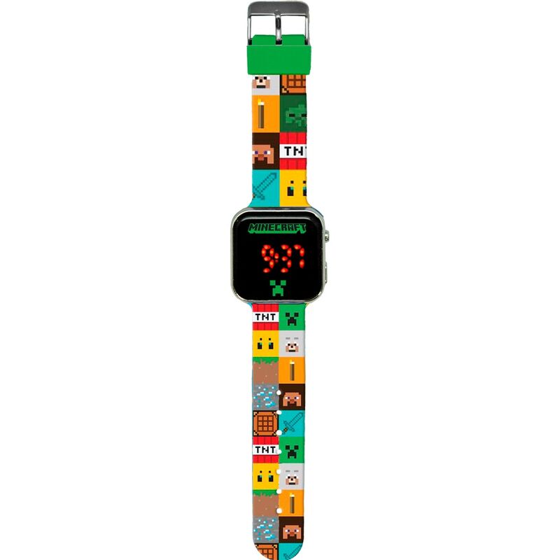 Imagen de Reloj Led Minecraft 2 parte de nuestra colección en Espadas y más, sitio oficial.