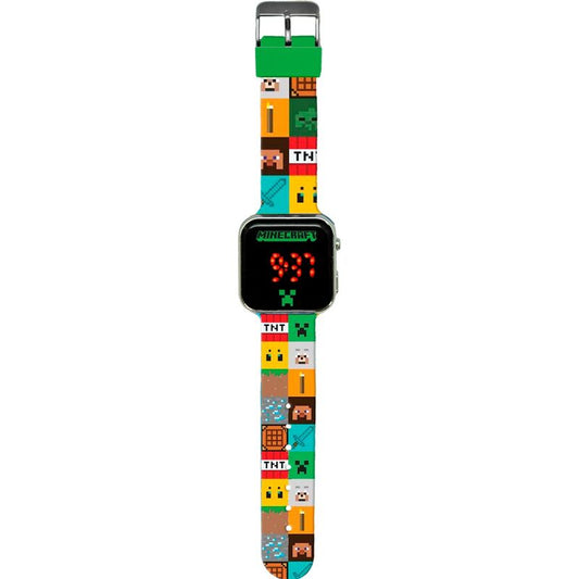 Imagen de Reloj Led Minecraft 2 parte de nuestra colección en Espadas y más, sitio oficial.