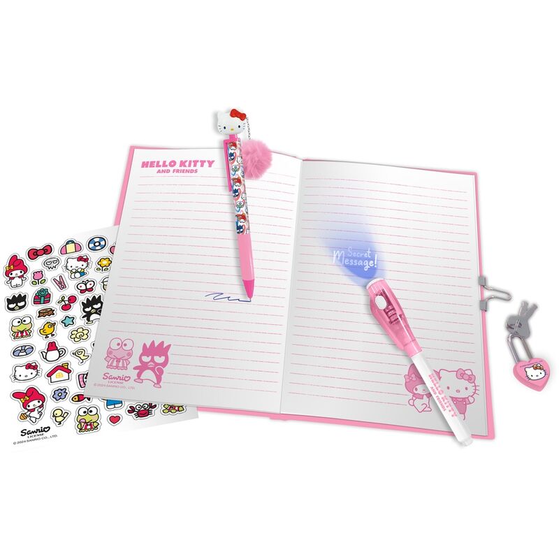 Imagen 2 de Diario + Boligrafo Magico + Boligrafo Topper Hello Kitty