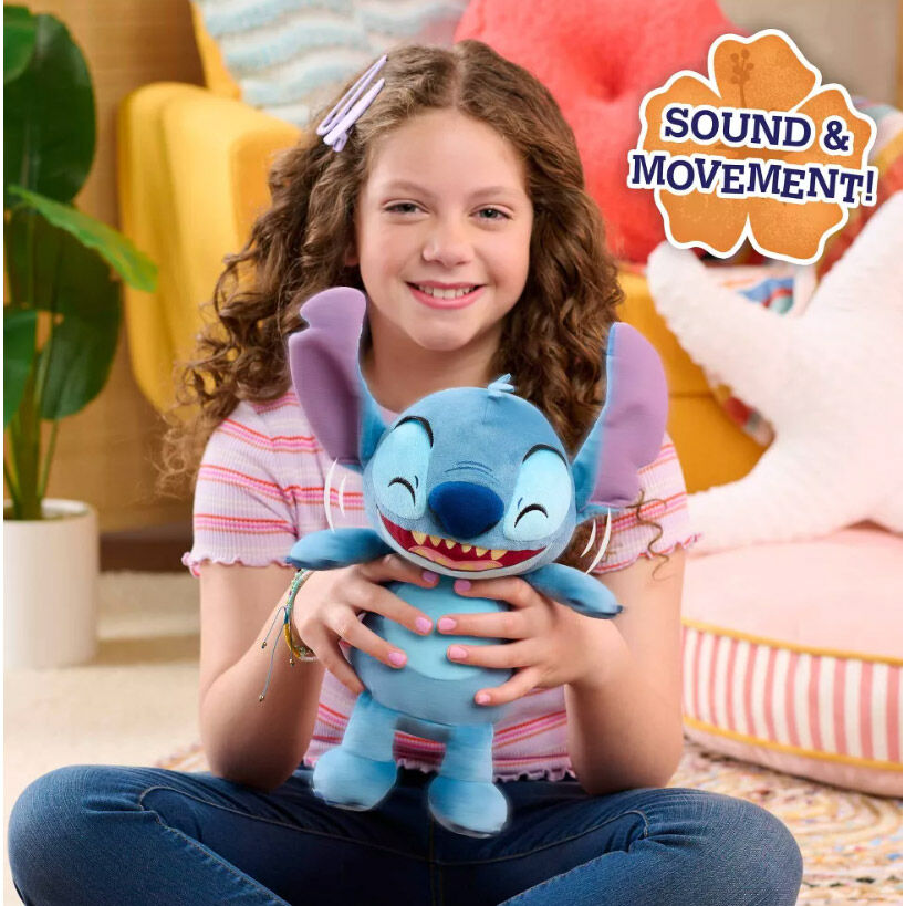 Imagen 3 - Peluche Stitch Disney 28Cm Sonido Y Movimiento