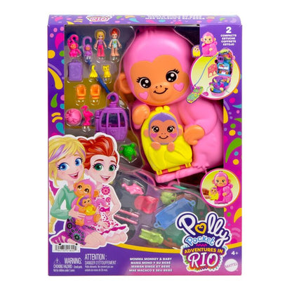 Imagen 1 - Cofre Bolso Mama Mono Y Bebe Polly Pocket