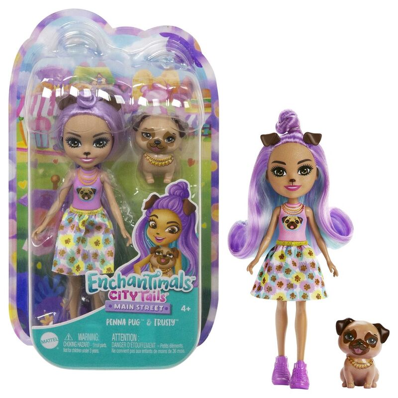 Imagen 1 de Muñeca Penna Pug City Tails Enchantimals