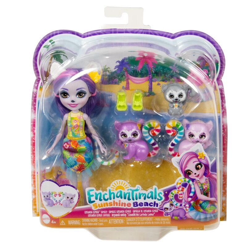 Imagen 1 de Muñeca Lorinda Lemur Sunshine Beach Enchantimals