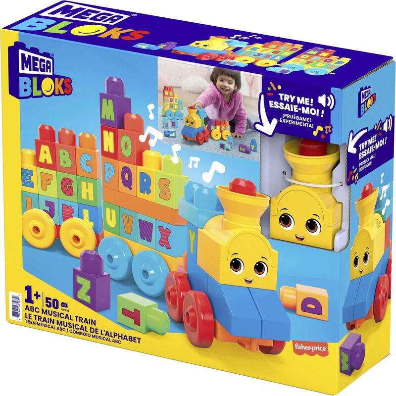 Imagen 1 - Tren Musical Abc Mega Bloks 50Pzs