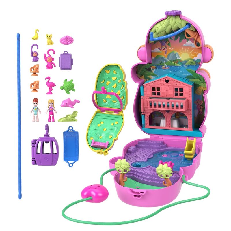 Imagen 2 - Cofre Bolso Mama Mono Y Bebe Polly Pocket