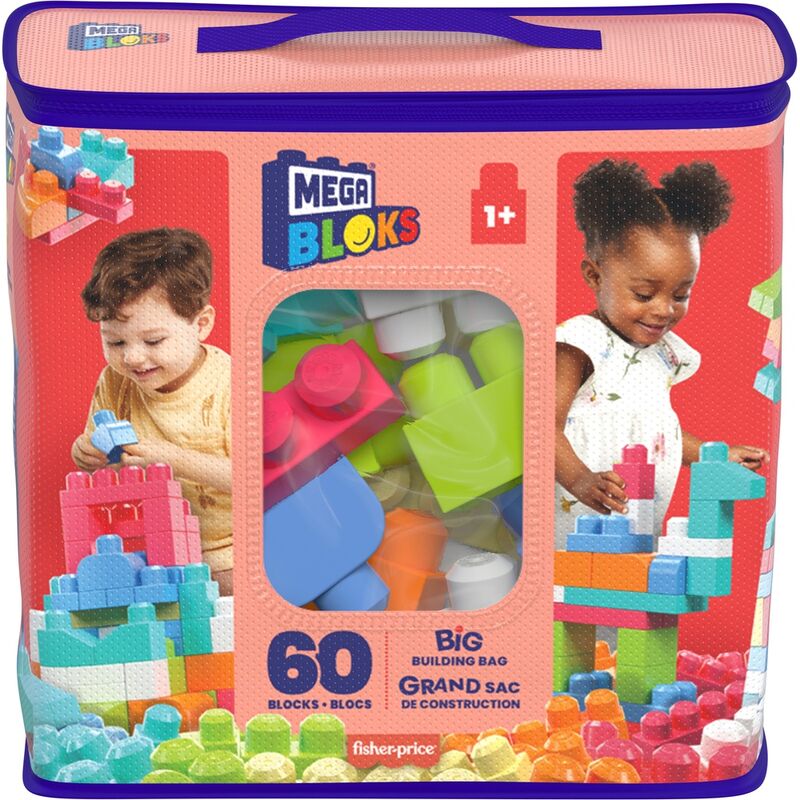 Imagen 2 de Bolsa Mega Bloks Rosa 60Pzs