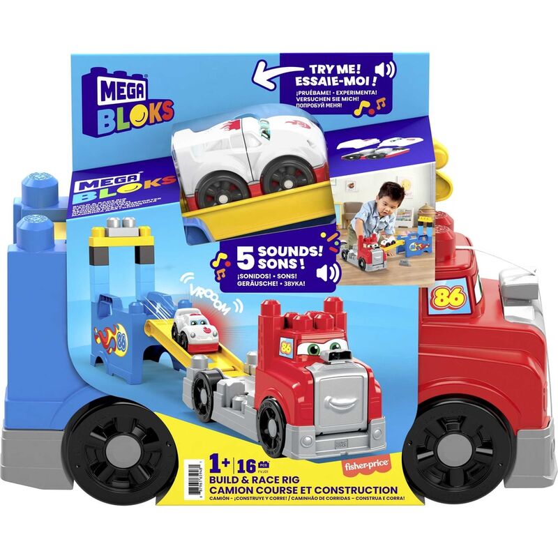 Imagen de Camion Carreras Y Construccion Mega Bloks 16Pzs parte de nuestra colección en Espadas y más, sitio oficial.