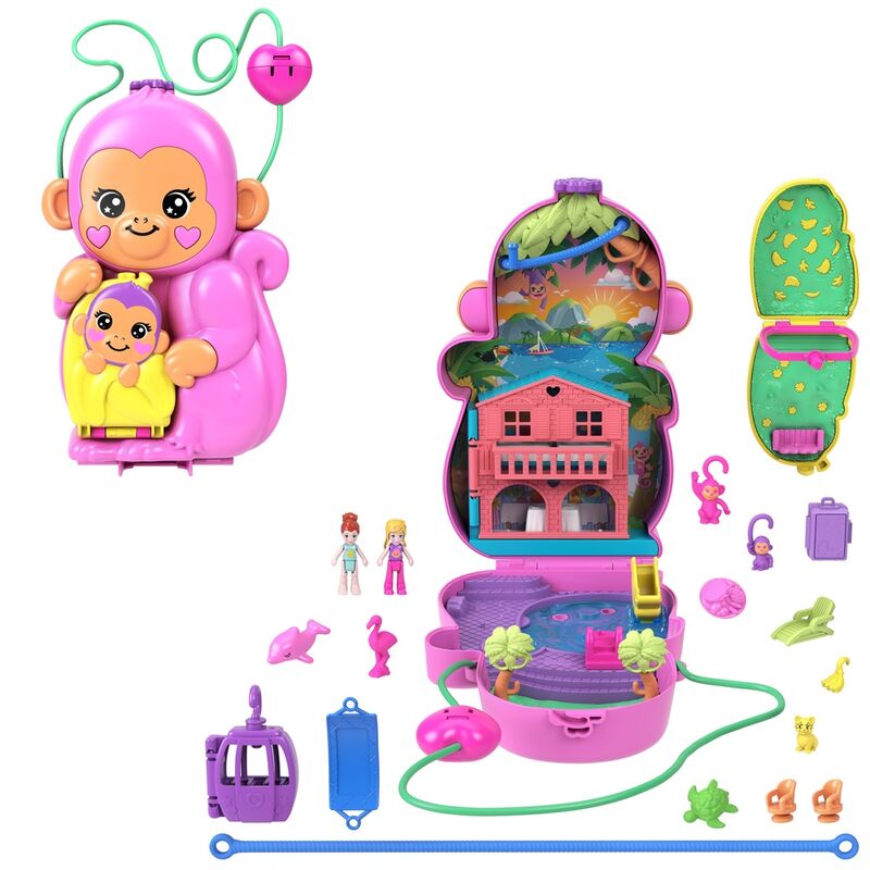 Imagen 3 - Cofre Bolso Mama Mono Y Bebe Polly Pocket