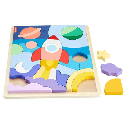 Imagen 6 - Puzzle Espacio Madera 42Pzs