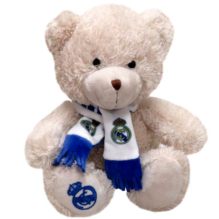 Imagen 1 - Peluche Osito Bufanda Real Madrid 20Cm