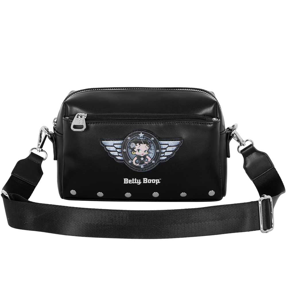Imagen de Bolso Bandolera Motor Love Betty Boop parte de nuestra colección en Espadas y más, sitio oficial.