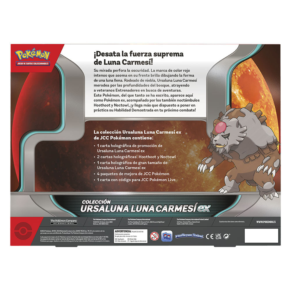 Imagen 2 - Blister Juego Cartas Coleccionables Ursaluna Luna Carmesi Pokemon Español