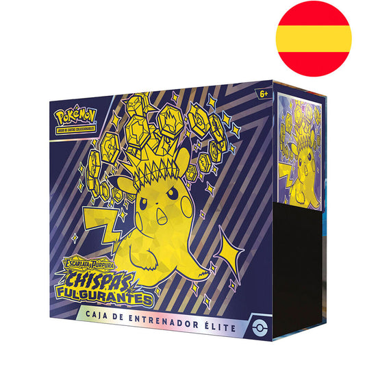 Imagen 1 - Estuche Entrenador Elite Chispas Fulgurantes Escarlata Y Purpura Pokemon Español