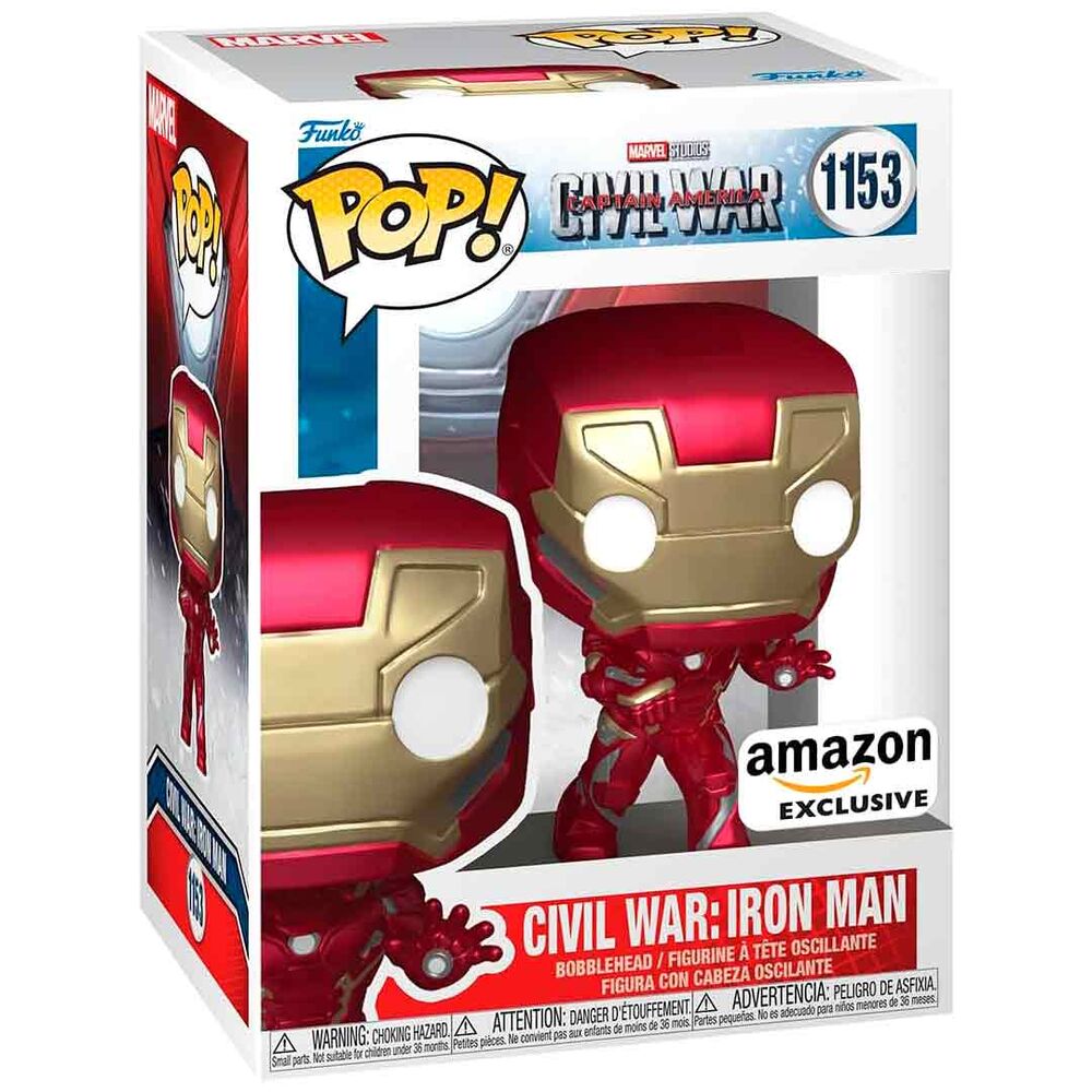 Imagen 2 de Figura Pop Marvel Civil War Captain America - Civil War Iron Man Exclusive