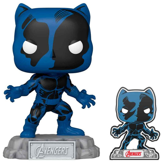 Imagen 1 de Figura Pop Marvel Avengers 60Th Anniversary Comic Black Panther With Pin Exclusive