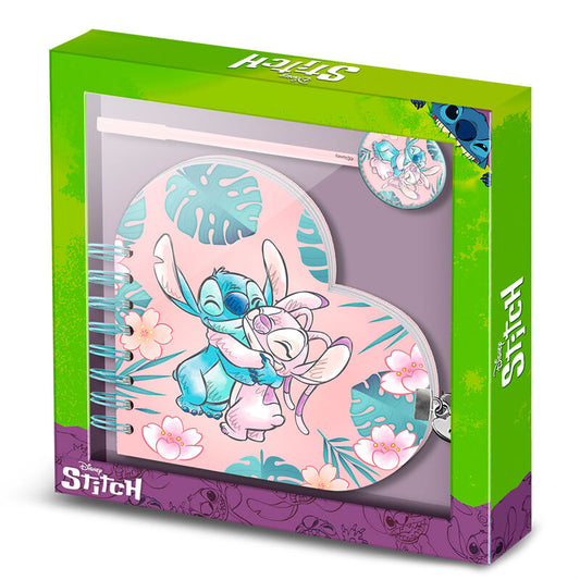 Imagen de Set Diario + Boligrafo Corazon Stitch Disney parte de nuestra colección en Espadas y más, sitio oficial.