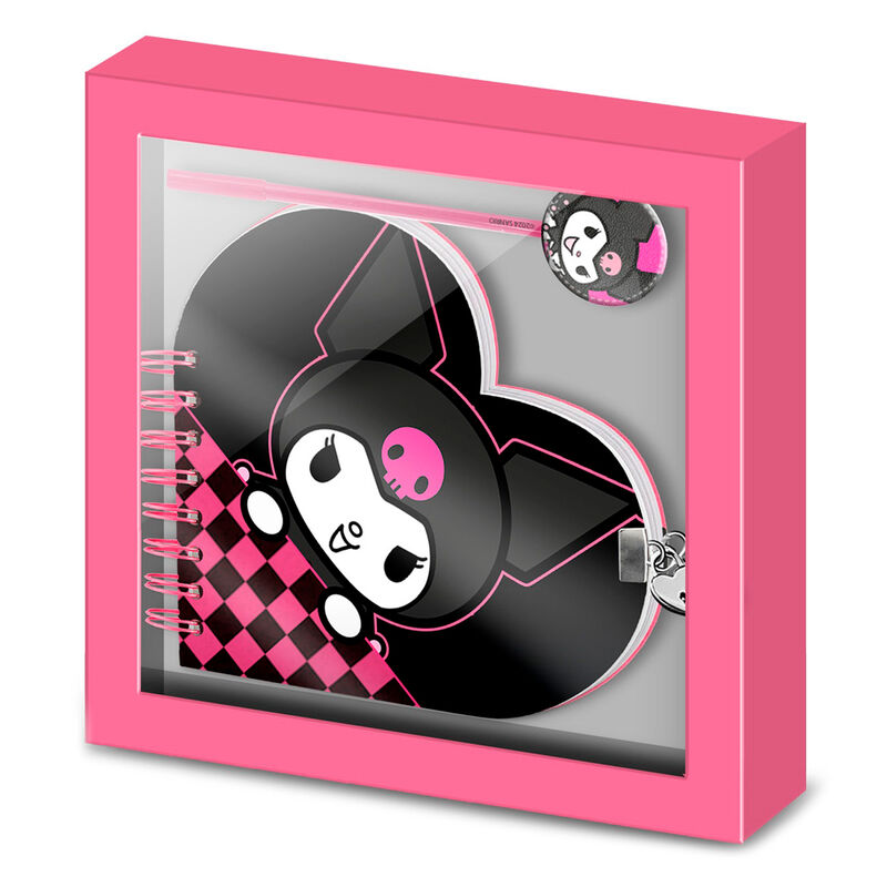 Imagen de Set Diario + Boligrafo Kuromi Hello Kitty parte de nuestra colección en Espadas y más, sitio oficial.