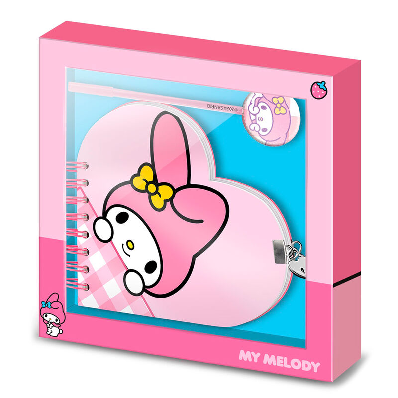 Imagen de Set Diario + Boligrafo My Melody Hello Kitty parte de nuestra colección en Espadas y más, sitio oficial.