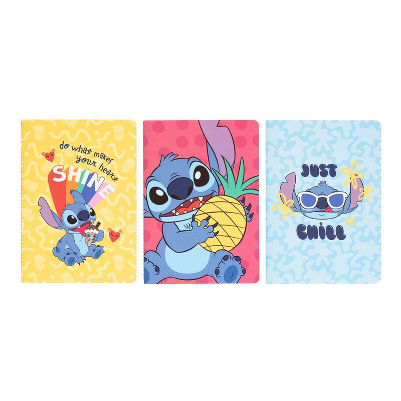 Imagen 2 de Set 3 Cuadernos A5 Tropical Stitch Disney